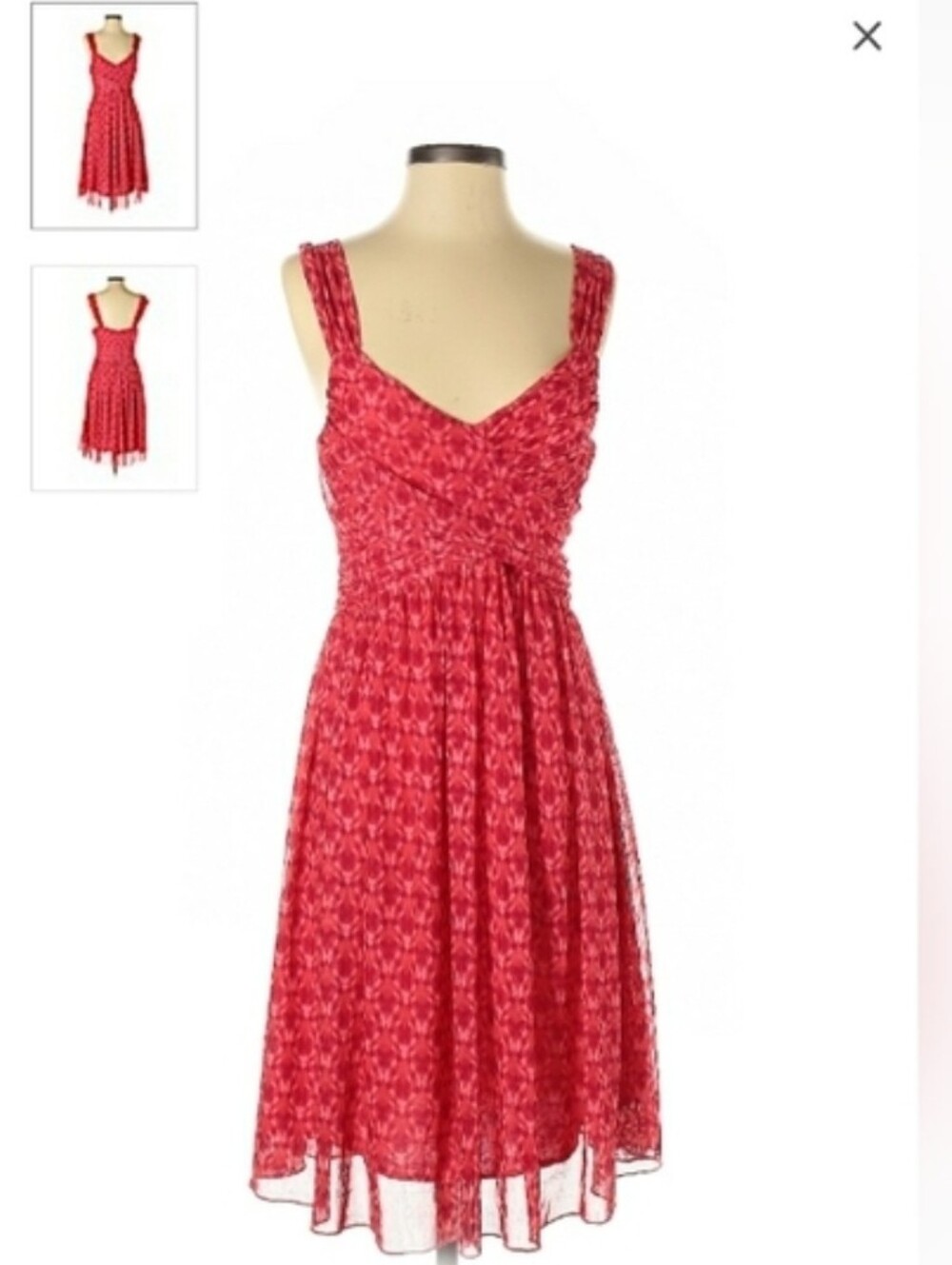 Chadwicks Red Casual Dress Sz 16